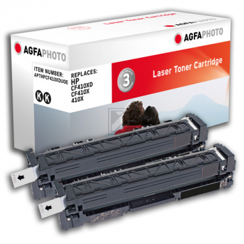 Agfaphoto Toner-Kartusche 2 x schwarz HC (APTHPCF410XDUOE) ersetzt 410X