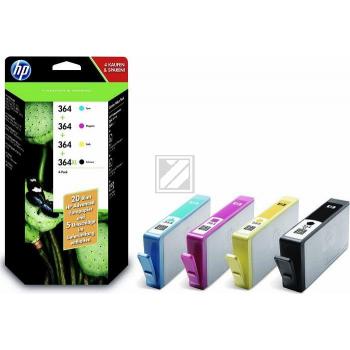 HP Tintenpatrone gelb, magenta, schwarz, cyan (E5Y85AE#301, 3 x 364, 364XL)