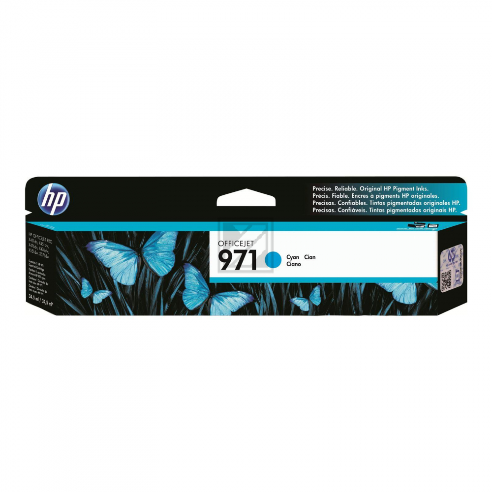 HP Tintenpatrone cyan (CN622AM, 971)