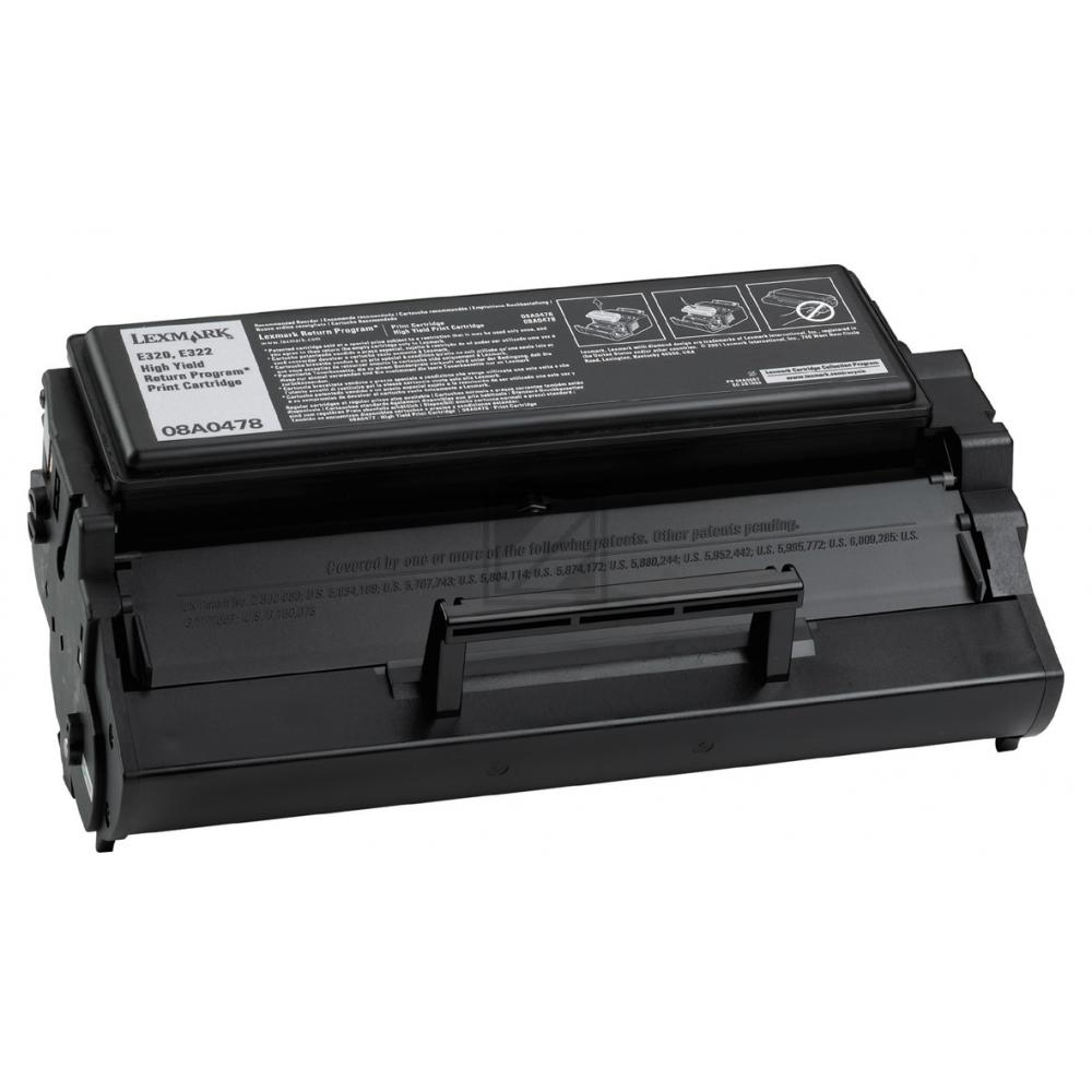 Lexmark Toner-Kartusche Prebate schwarz HC (08A0478)