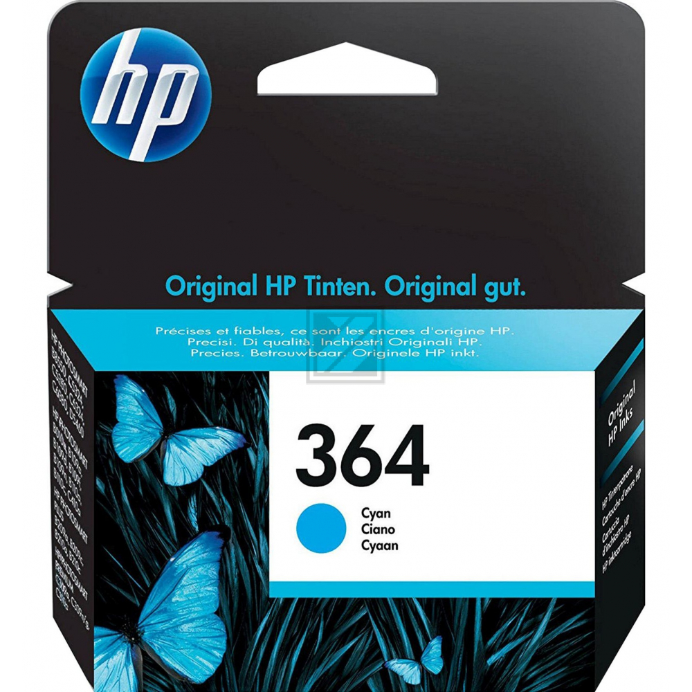 HP Tintenpatrone cyan (CB318EE#BA1, 364)