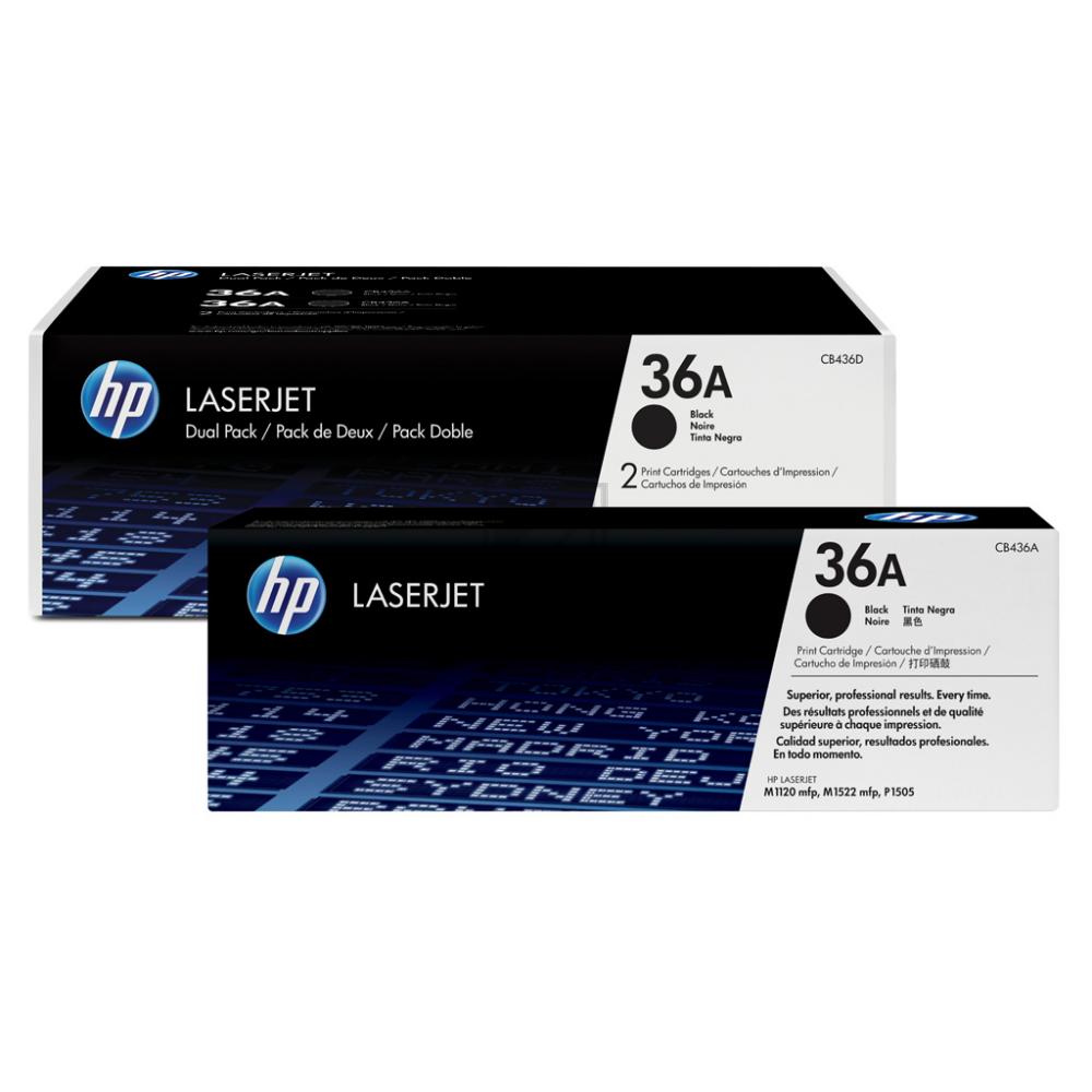 HP Toner-Kartusche 2 x schwarz (CB436AF, 36AF)
