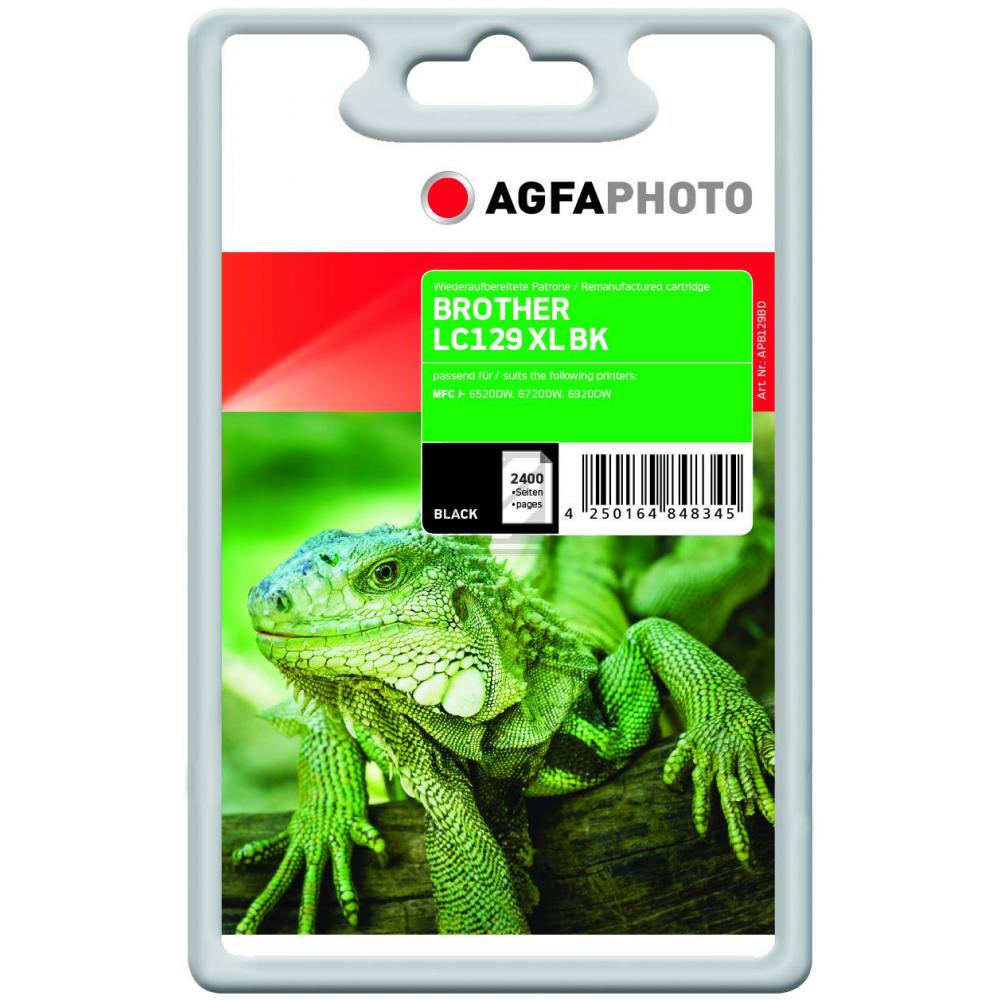 Agfaphoto Tintenpatrone schwarz (APB129BD) ersetzt LC-129XLBK