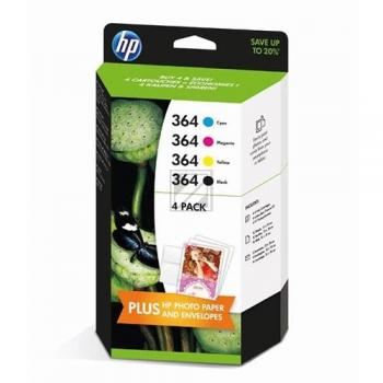 HP Tintenpatrone 10 Seiten gelb, magenta, schwarz, cyan (J3M82AE, 4 x 364)