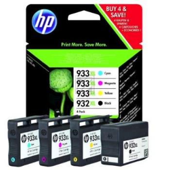 HP Tintenpatrone gelb, magenta, schwarz, cyan HC (C2P42AE, 932XL, 933XL)