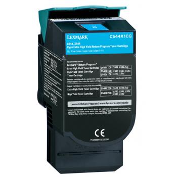 Lexmark Toner-Kartusche Prebate cyan HC plus (C544X1CG)