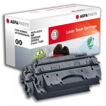 Agfaphoto Toner-Kartusche 2 x schwarz HC (APTHP505XDUOE) ersetzt 05X, 05XD