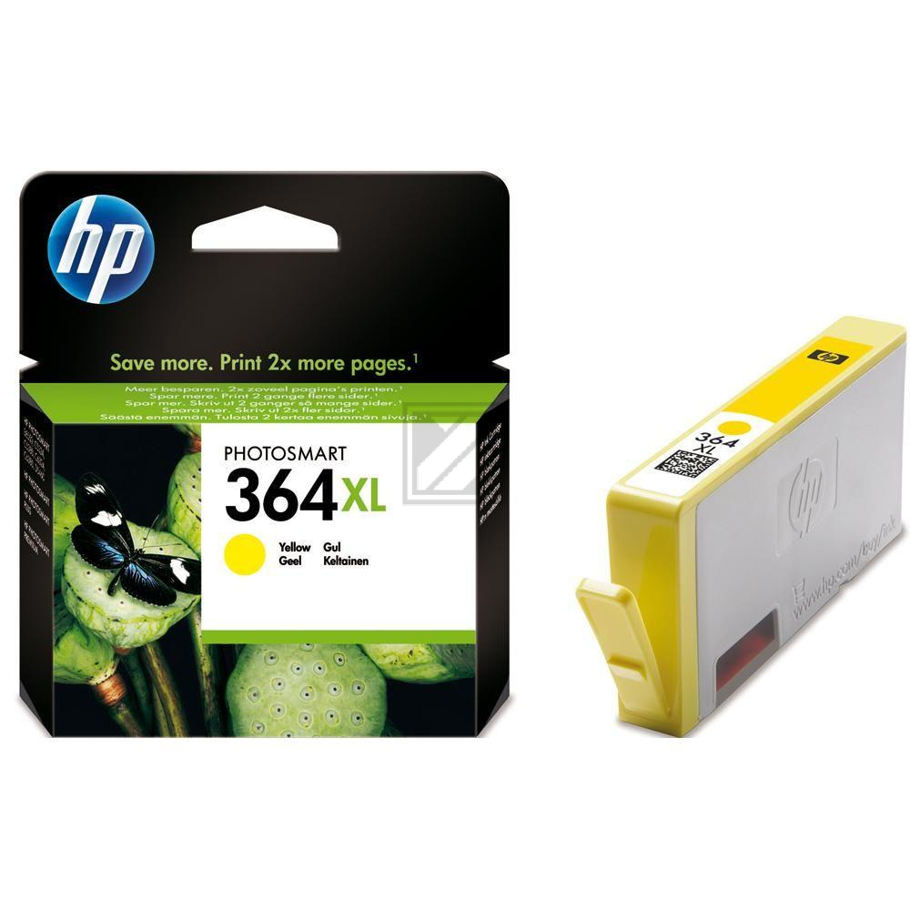 HP Tintenpatrone gelb HC (CB325EE#UUS, 364XL)