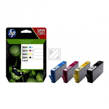 HP Tintenpatrone gelb, magenta, schwarz, cyan HC (SM596EE, 364XL)