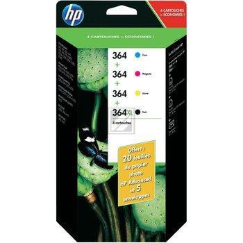 HP Tintenpatrone gelb, magenta, schwarz, cyan (E5Y85AE#301, 3 x 364, 364XL)