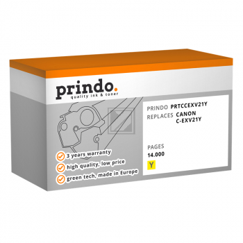Prindo Toner-Kit gelb (PRTCCEXV21Y) ersetzt C-EXV21Y