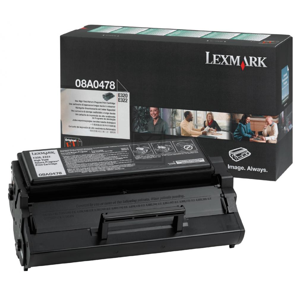 Lexmark Toner-Kartusche Prebate schwarz HC (08A0478)