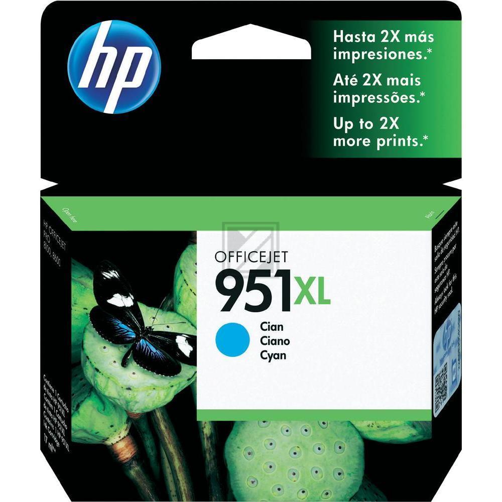 HP Tintenpatrone cyan HC (CN046AE#BGX, 951XL)