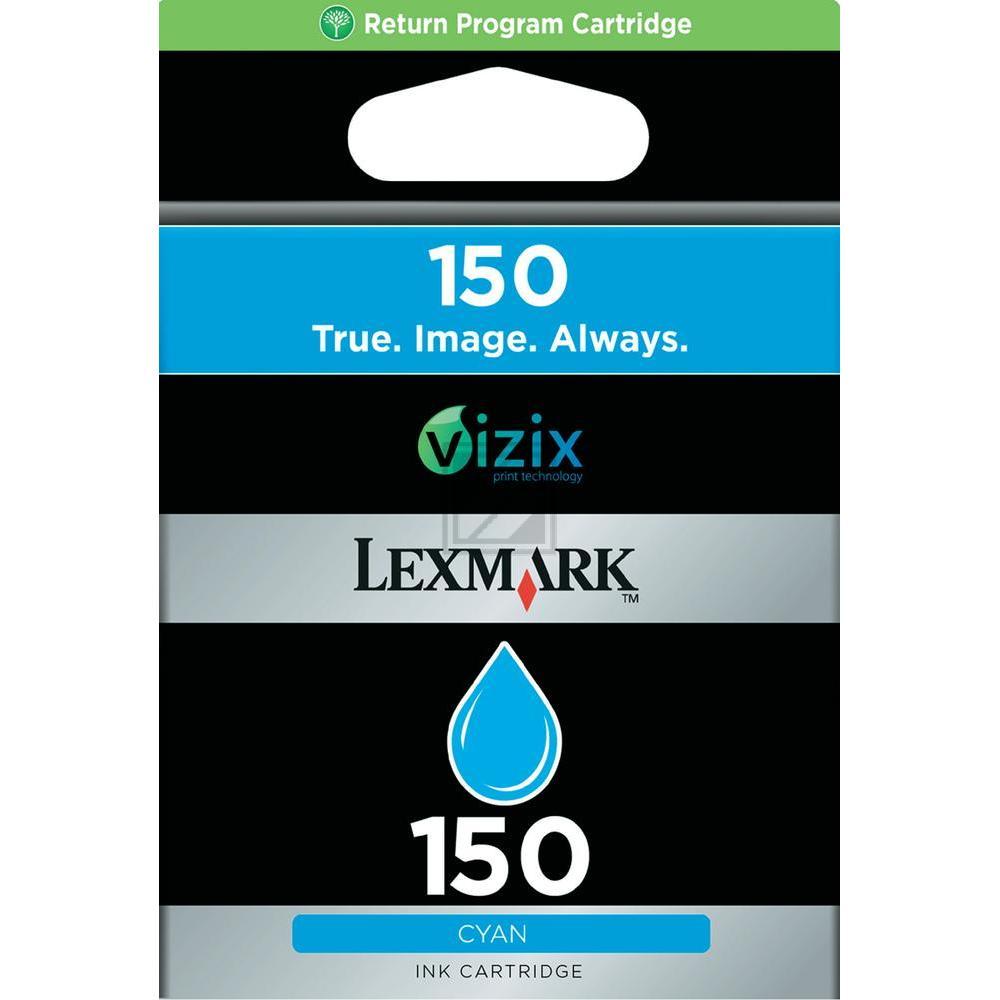 Lexmark Tintenpatrone Return cyan (14N1608E, 150)