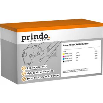 Prindo Toner-Kartusche gelb, magenta, schwarz, cyan HC (PRTHPCF410X Rainbow) ersetzt 410X