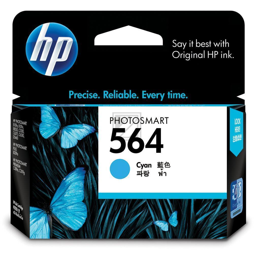 HP Tintenpatrone cyan (CB318WA#140, 564)