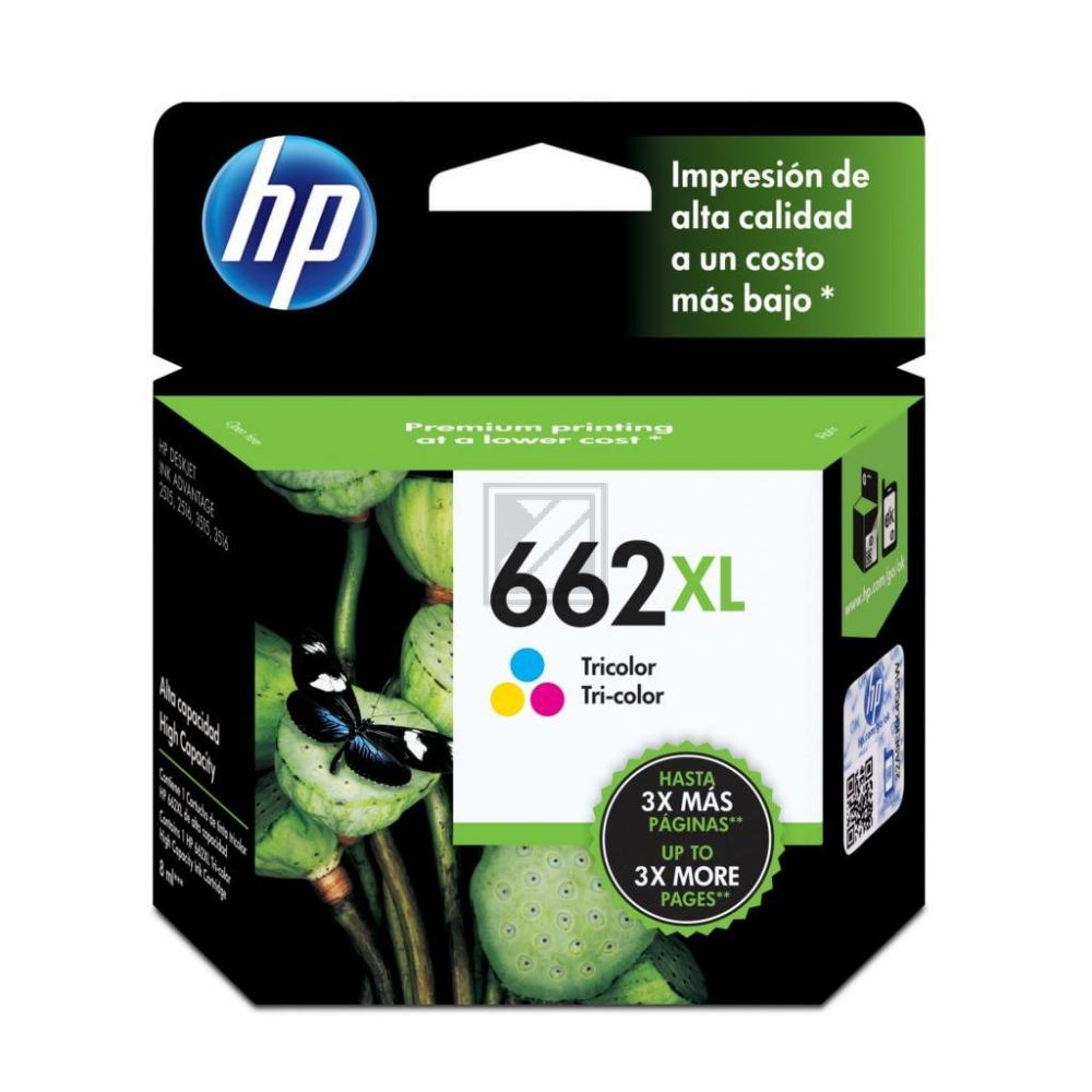 HP Tintendruckkopf cyan/gelb/magenta HC (CZ106AL, 662)