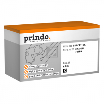 Prindo Toner-Kartusche schwarz (PRTC711BK) ersetzt 711