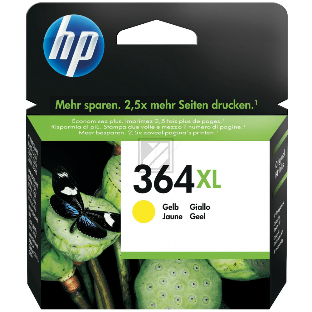 HP Tintenpatrone gelb HC (CB325EE#BA1, 364XL)