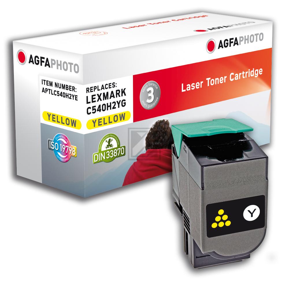Agfaphoto Toner-Kartusche gelb HC (APTLC540H2YE) ersetzt C540H2YG