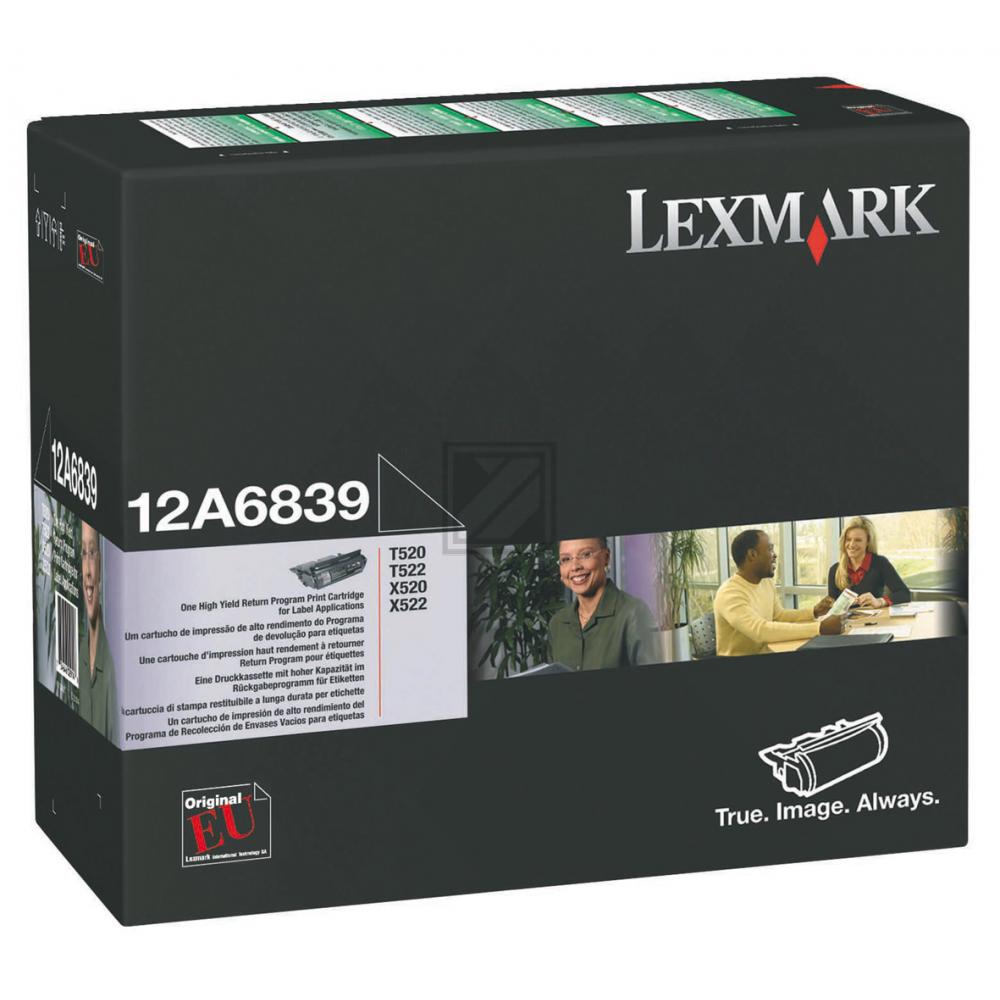 Lexmark Toner-Kartusche Prebate speziell für Etiketten schwarz (12A6839)