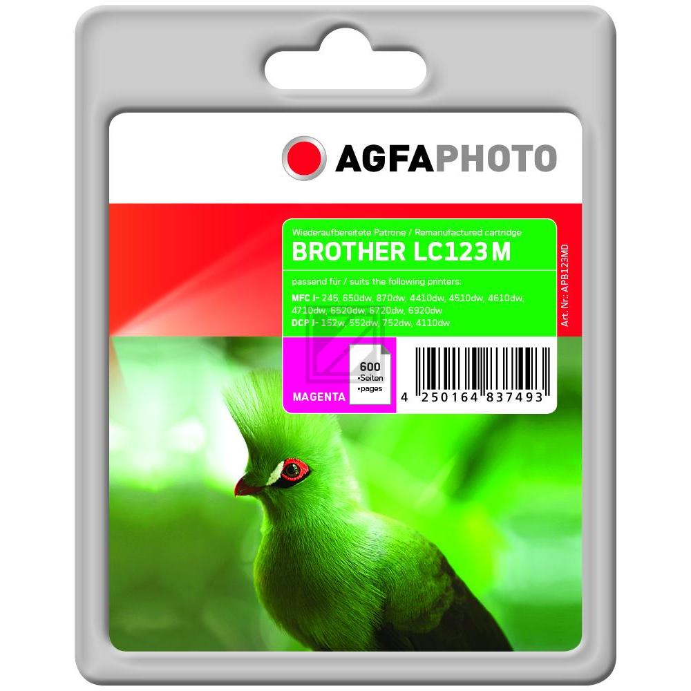 Agfaphoto Tintenpatrone magenta (APB123MD) ersetzt LC-123M