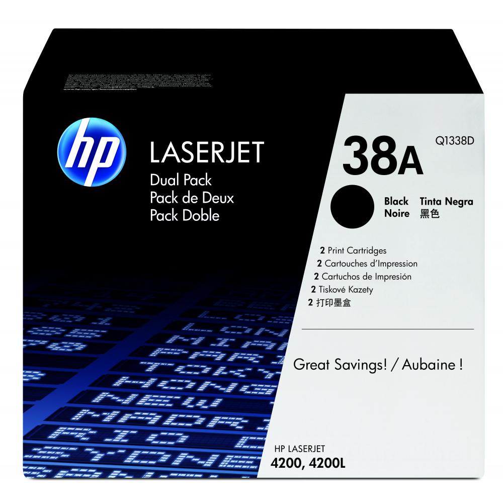 HP Toner-Kartusche 2 x schwarz (Q1338D, 38D)