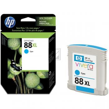 HP Tintenpatrone cyan HC (C9391AE#301, 88XL)