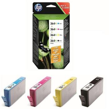 HP Tintenpatrone 10 Seiten gelb, magenta, schwarz, cyan HC (J3M83AE, 364XL)