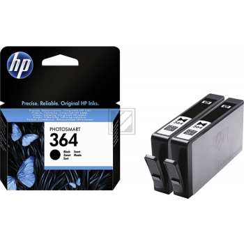 HP Tintenpatrone 2 x photo schwarz (1VV50AE, 364)