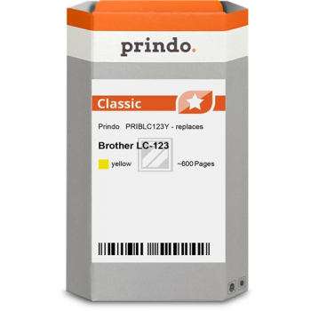 Prindo Tintenpatrone (Classic) gelb (PRIBLC123Y) ersetzt LC-123Y