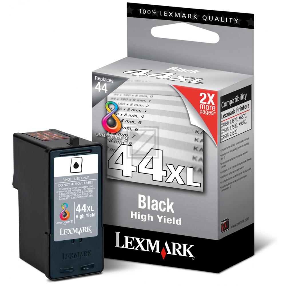 Lexmark Tintenpatrone schwarz HC (18Y0144E, 44XL)