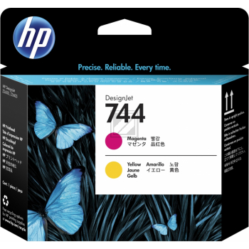 HP Tintendruckkopf gelb, magenta (F9J87A, 744)