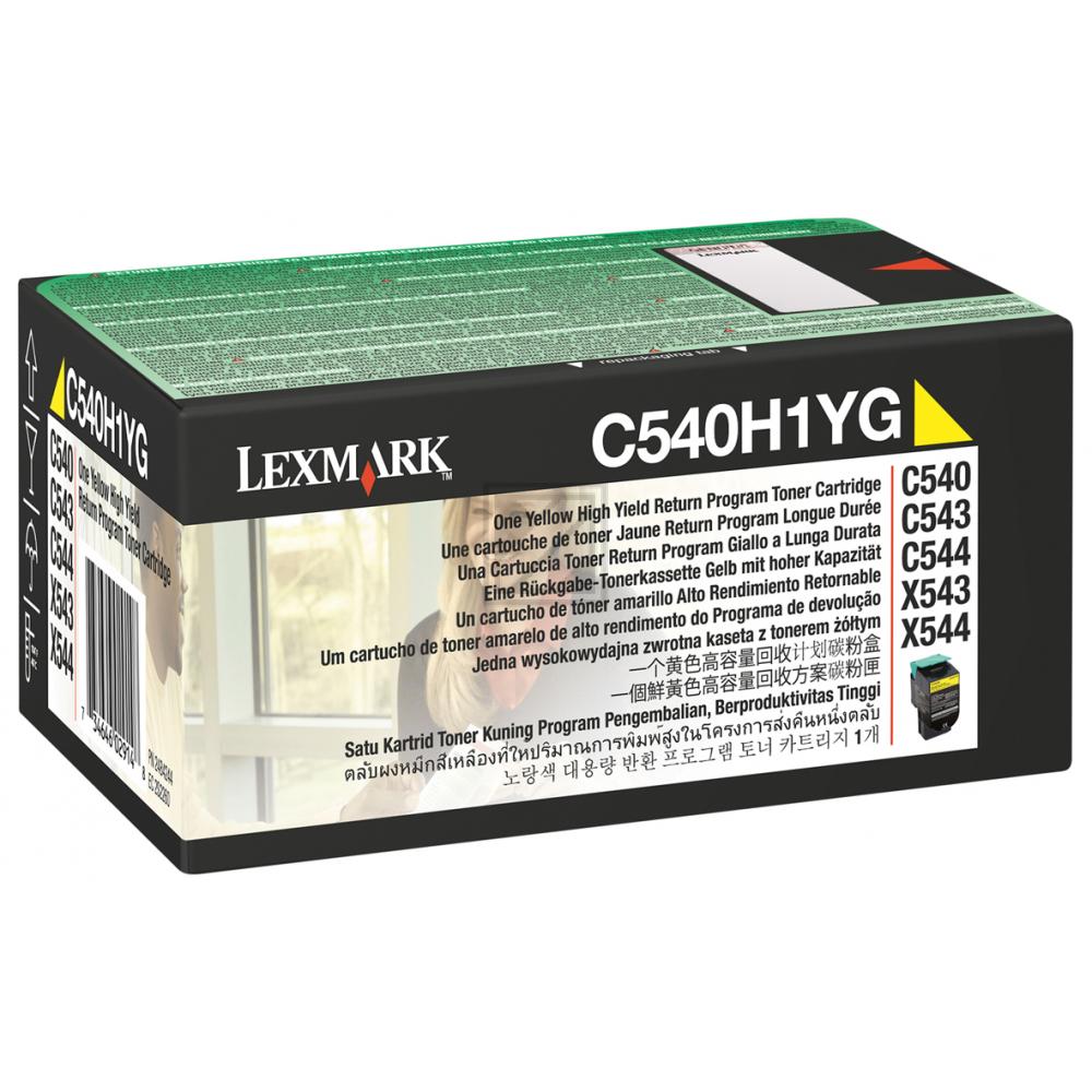 Lexmark Toner-Kartusche Prebate gelb HC (C540H1YG)