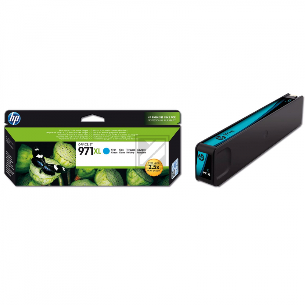 HP Tintenpatrone cyan HC (CN626AM)