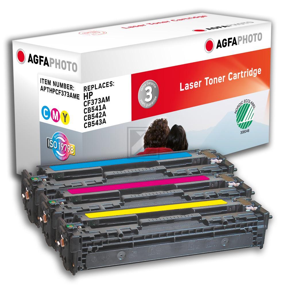 Agfaphoto Toner-Kartusche gelb, magenta, cyan (APTHPCF373AME) ersetzt 125A