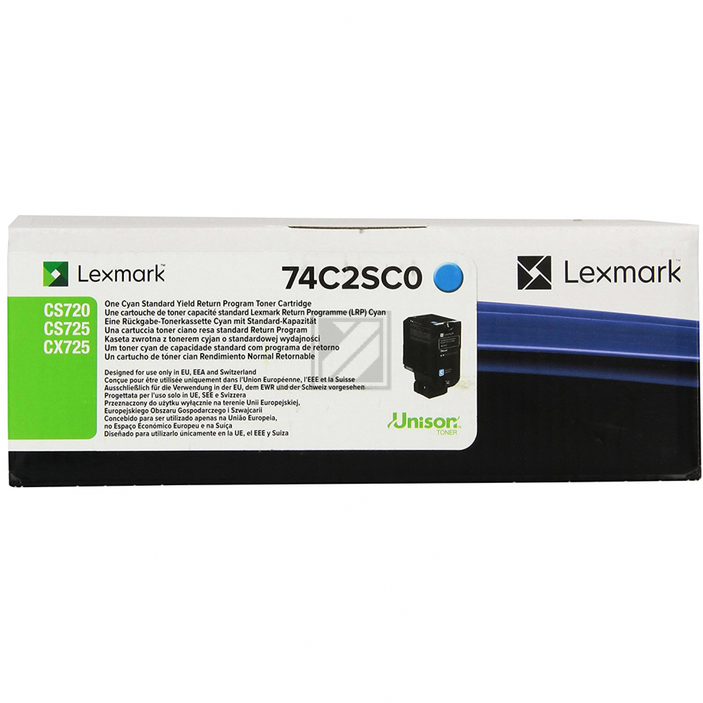 Lexmark Toner-Kit Return cyan HC (74C2SC0)