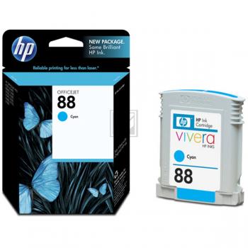 HP Tintenpatrone cyan (C9386AE, 88)