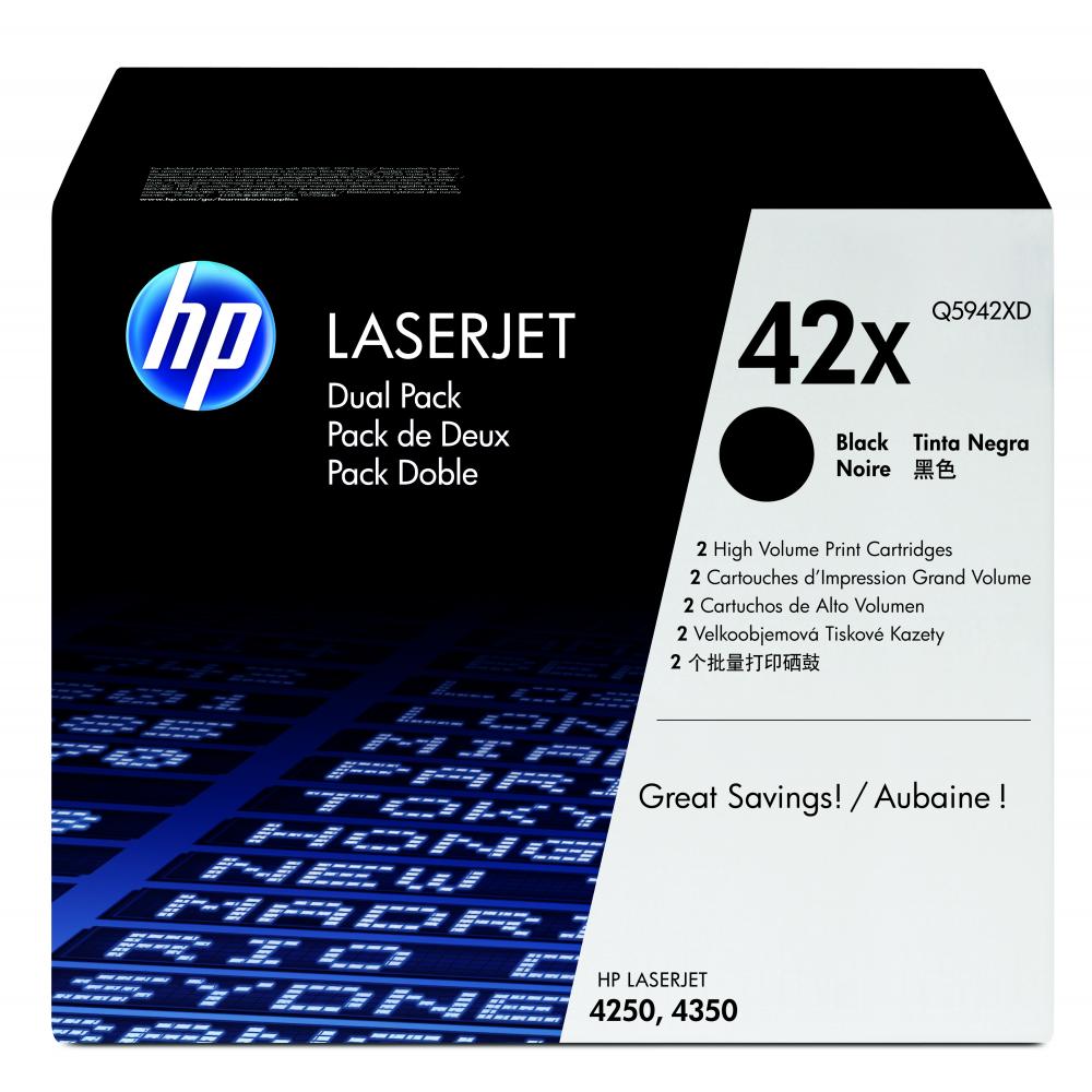 HP Toner-Kartusche 2 x schwarz HC (Q5942XD, 42XD)