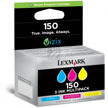 Lexmark Tintendruckkopf Prebate gelb, magenta, cyan (14N1805B, 150)