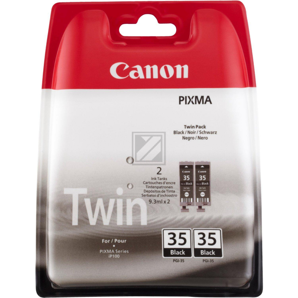 Canon Tintenpatrone 2 x schwarz (1509B012AA, 2 x PGI-35/TWIN)