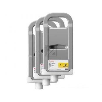 Canon Tintenpatrone 3 x gelb HC (2966B003, 3 x PFI-703Y)