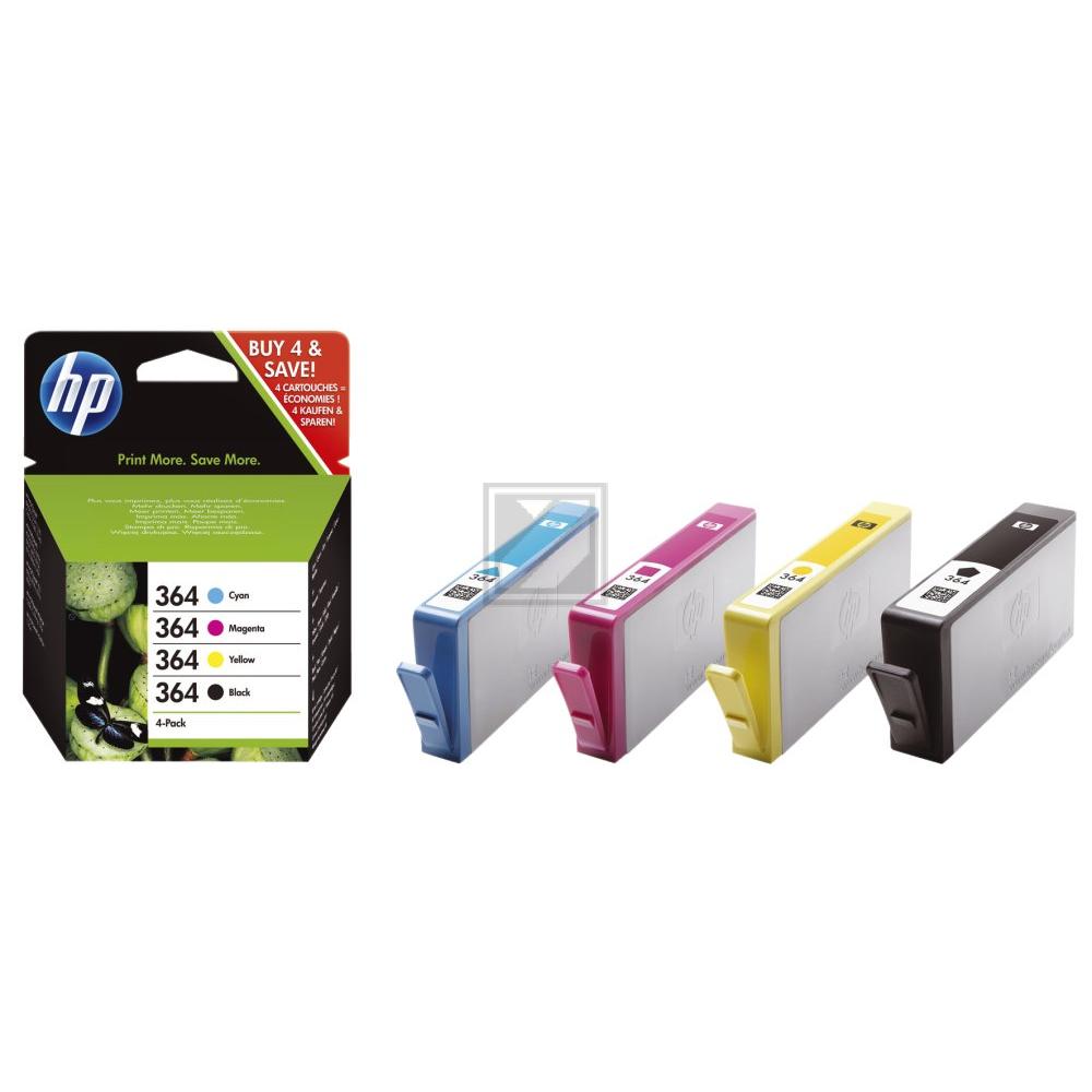 HP Tintenpatrone gelb, magenta, schwarz, cyan (SD534EE, 4 x 364)