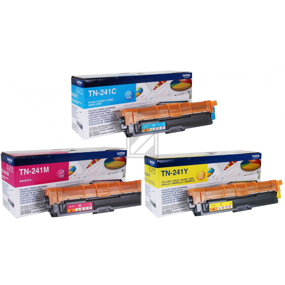 Brother Toner-Kit gelb, magenta, cyan (TN-241)