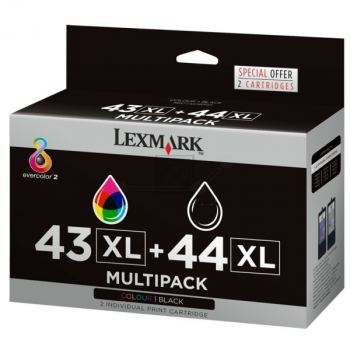 Lexmark Tintendruckkopf cyan/gelb/magenta, schwarz (80D2966B, 43XL, 44XL)