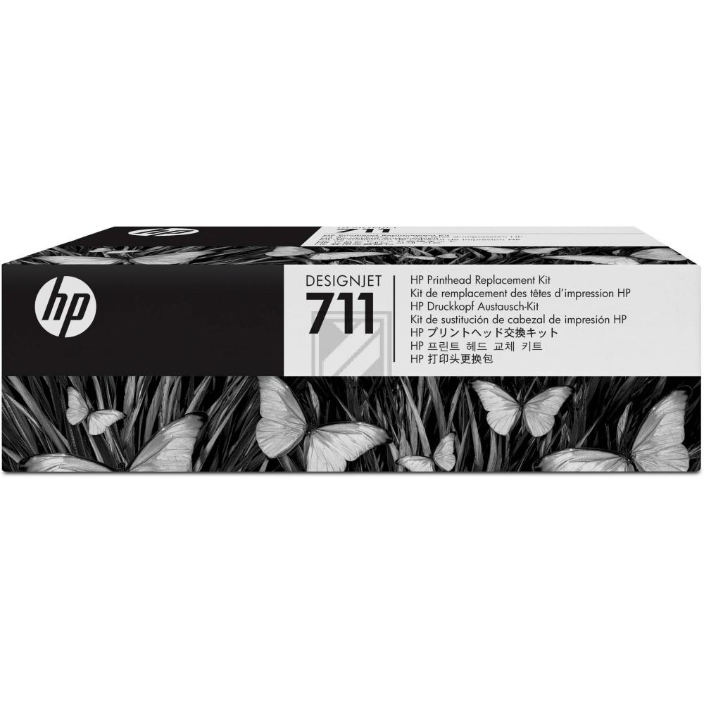 HP Tintendruckkopf gelb, magenta, schwarz, cyan (C1Q10A, 711)