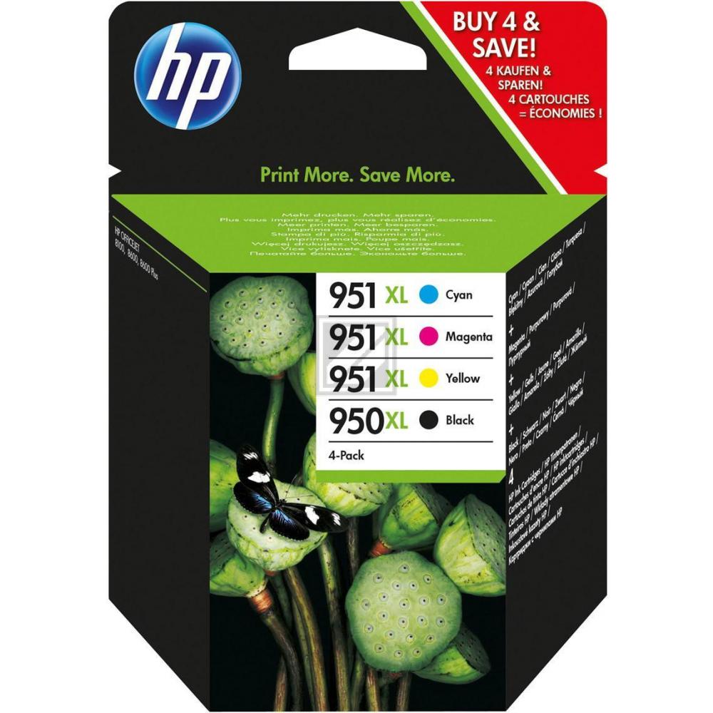 HP Tintenpatrone gelb, magenta, schwarz, cyan HC (C2P43AE#301, 950XL, 951XL)