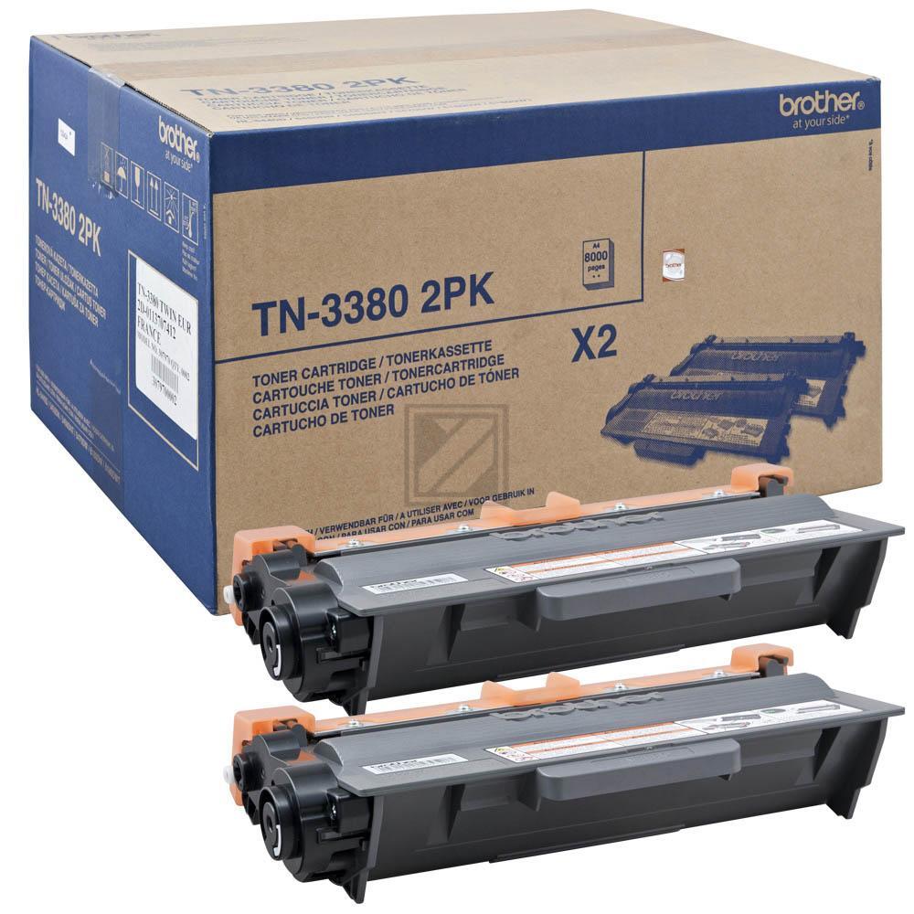 Brother Toner-Kartusche 2 x schwarz HC (TN-3380TWIN)