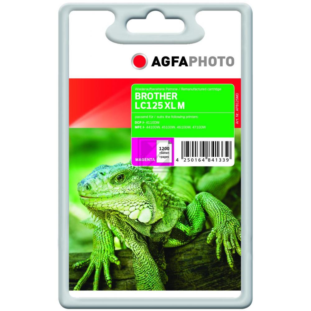 Agfaphoto Tintenpatrone magenta (APB125MD) ersetzt LC-125XLM