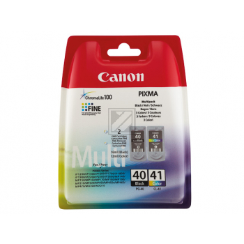 Canon Tintendruckkopf cyan/gelb/magenta, schwarz (0615B051, CL-41, PG-40)